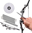 3-Size Mini Stainless Steel Compound Bow & Arrow Set with Pulley System for Beginners Indoor/Outdoor Fun LH/RH Use Ultimate Gift for Teens & Adults