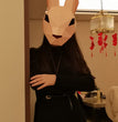 Halloween bunny face ornament