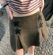 XINGX Patchwork Stitching Denim Skirt