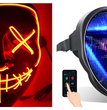 Black V Halloween Horror Glowing Mask