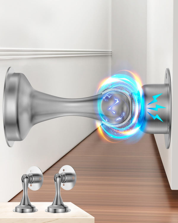 Magnetic Door Stopper, Stainless Steel, 2-Pack