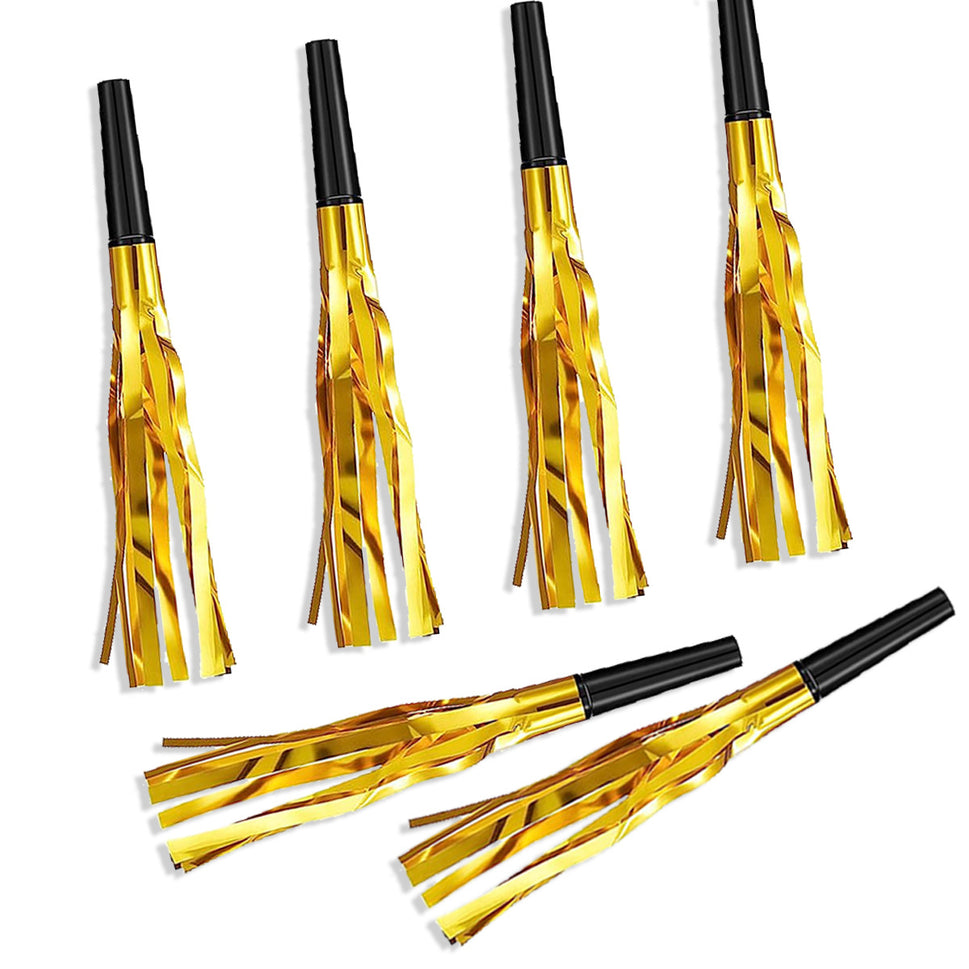 2024 New Year Decoration Golden Blowouts Speaker 65cm Rain Silk