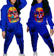 Skull Halloween Thick Print Hat Long Suit