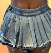 Women's Fashion Wash Street Pleated Skirt