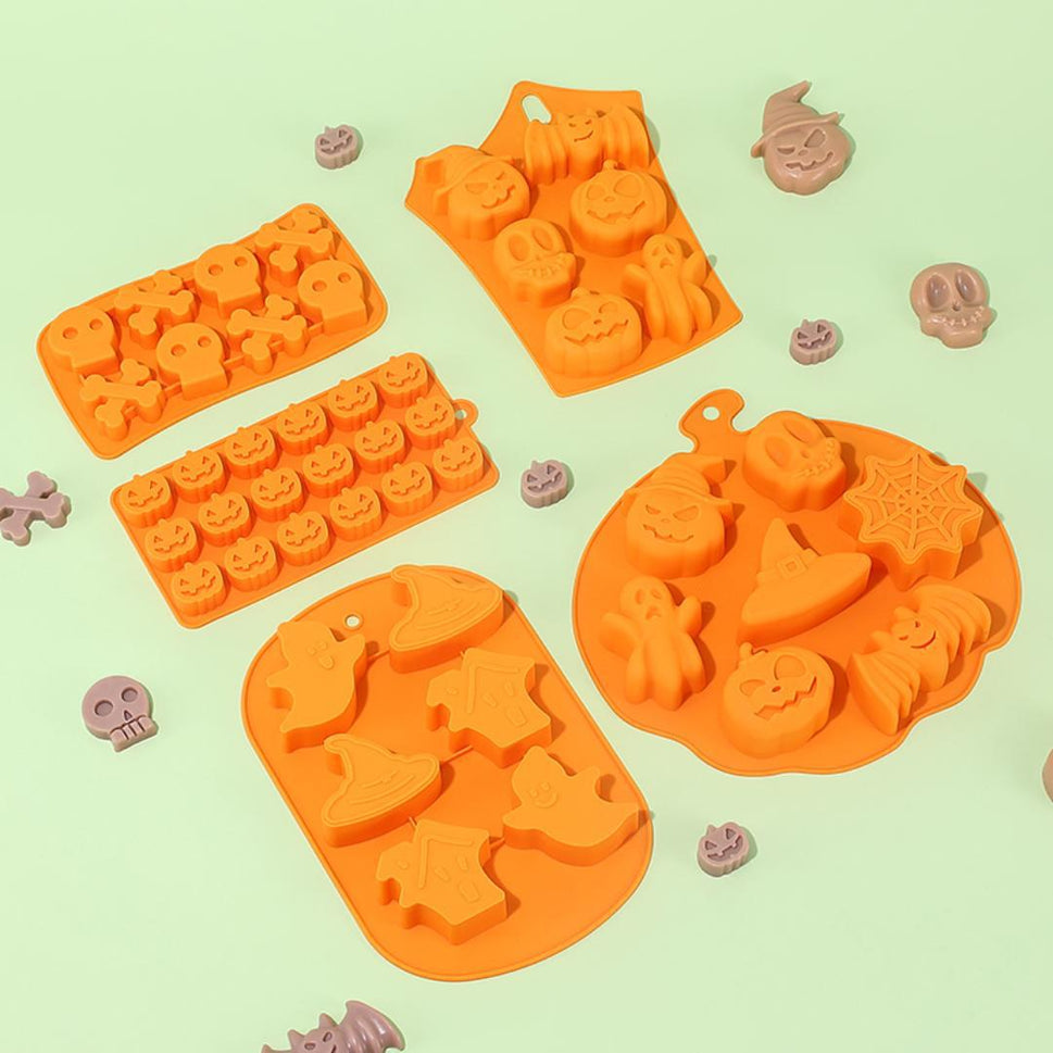 Halloween 18 Hole Pumpkin Jack Food Grade Silicone Mold