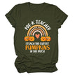 Pumpkin Love Rainbow Halloween Short Sleeve T-Shirt