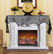 Halloween black spider web bat lace curtain