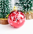 Christmas Tree Pendant With Snowflakes Painted Balls