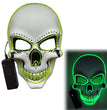 Glowing Mask Scary Ghost Face Halloween Funny White Skull Mask LED Glowing Props