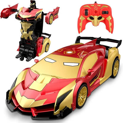 [Xmasgifts]Transform Easter RC Cars for Boys 3-15,2.4Ghz Remote Control 1:18 Scale Robot Deformation 360° Rotation Rechargeable Batteries Included High-Quality ABS Plastic Gift Set,Blackfriday,Christmas