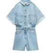 New Casual Fashion Multicolor Denim Jumpsuit