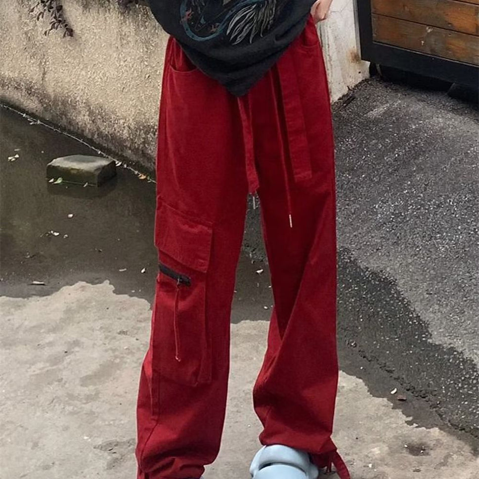 High Waist Loose And Slimming Mop Wide Leg Pants