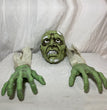 Halloween Horror Skull Head Gloves Three-piece Resin Latex Decoration