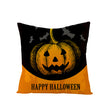 Home Halloween Pumpkin Linen Pillow Cover