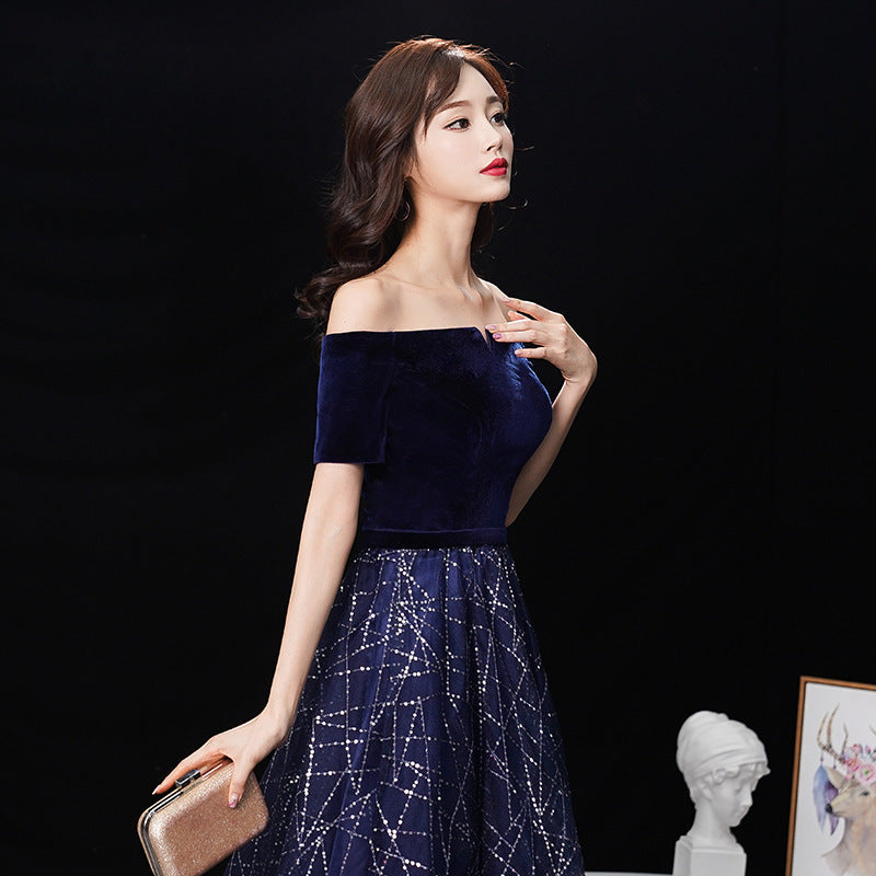 New One-Shoulder Slim Fit Temperament Long Costumes