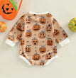 Baby Halloween Pumpkin Print Romper