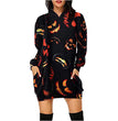 Halloween Theme Printed Casual Loose Mid-length Dress