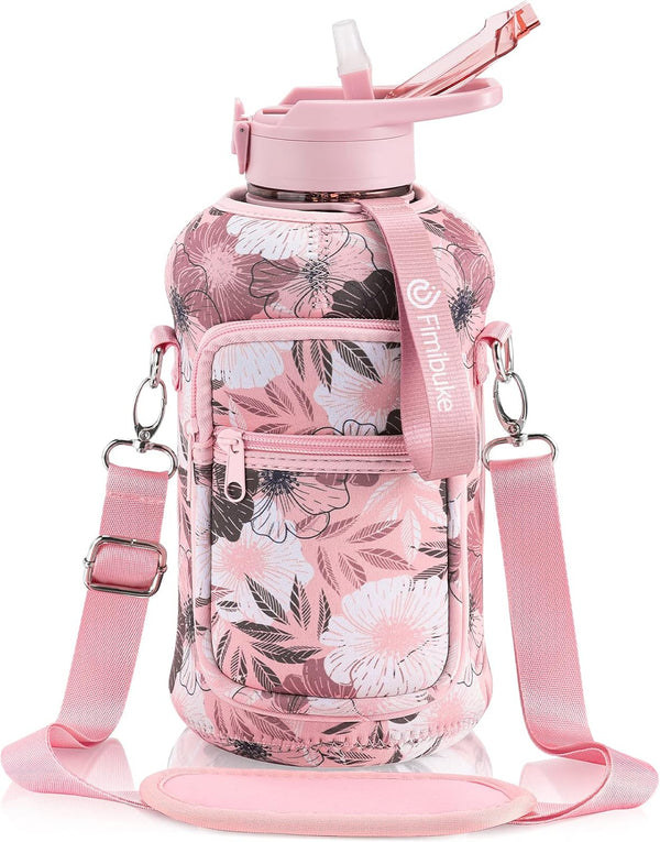 64 oz Motivational Water Bottle with Straw