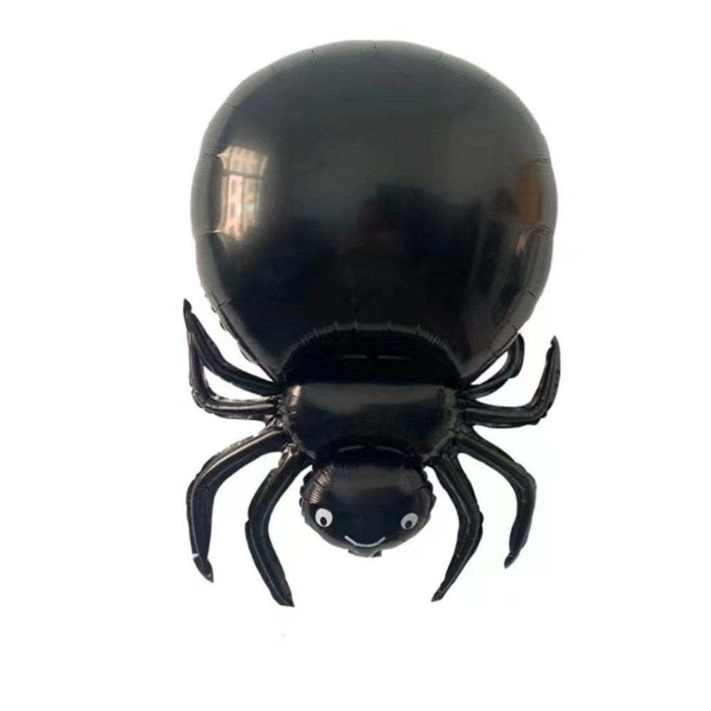 Halloween Black Poisonous Spider Shape Aluminum Film Balloon