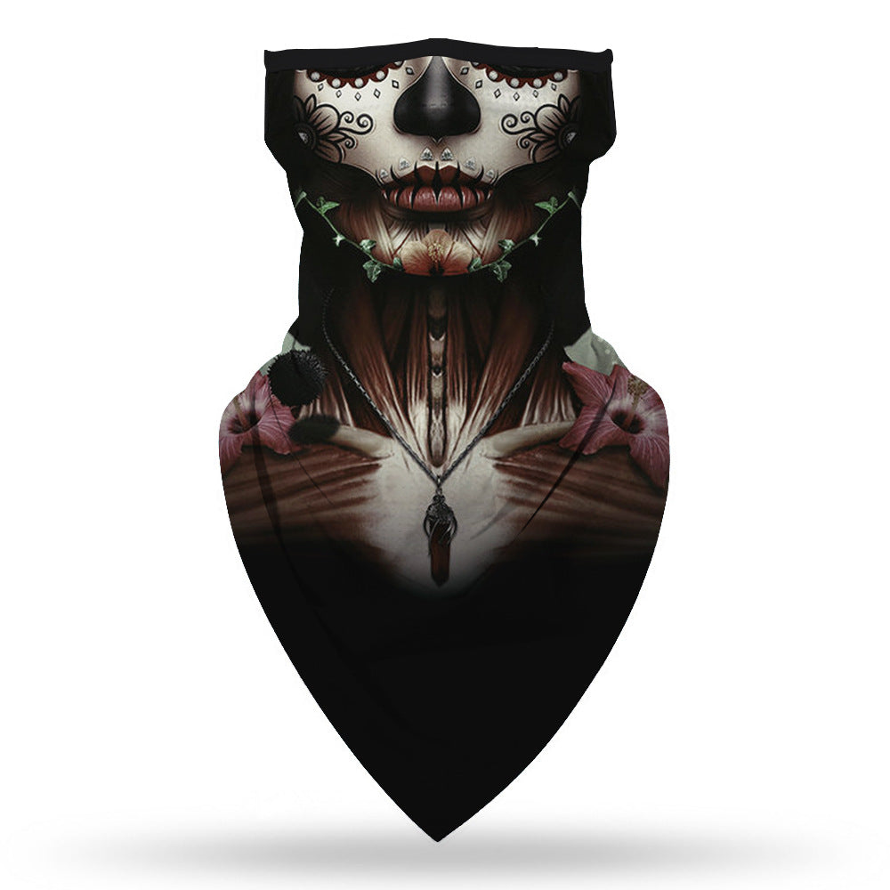 Halloween clown print triangle scarf