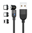 Data Cable 540 Degree Blind Suction Round Magnetic Charging Cable Three-in-one Bent Magnetic Cable