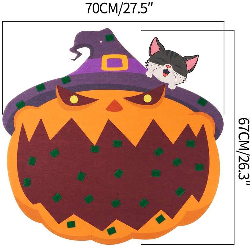 Halloween Decorative Felt Stereo Accessories DIY Pumpkin Cat
