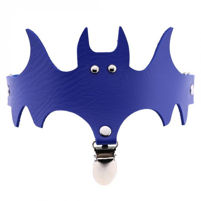 Personality exaggerated Halloween Christmas legs bat wings leather garter socks clip leg ring