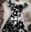 Halloween Skull 3D Digital Print Drawstring Dress