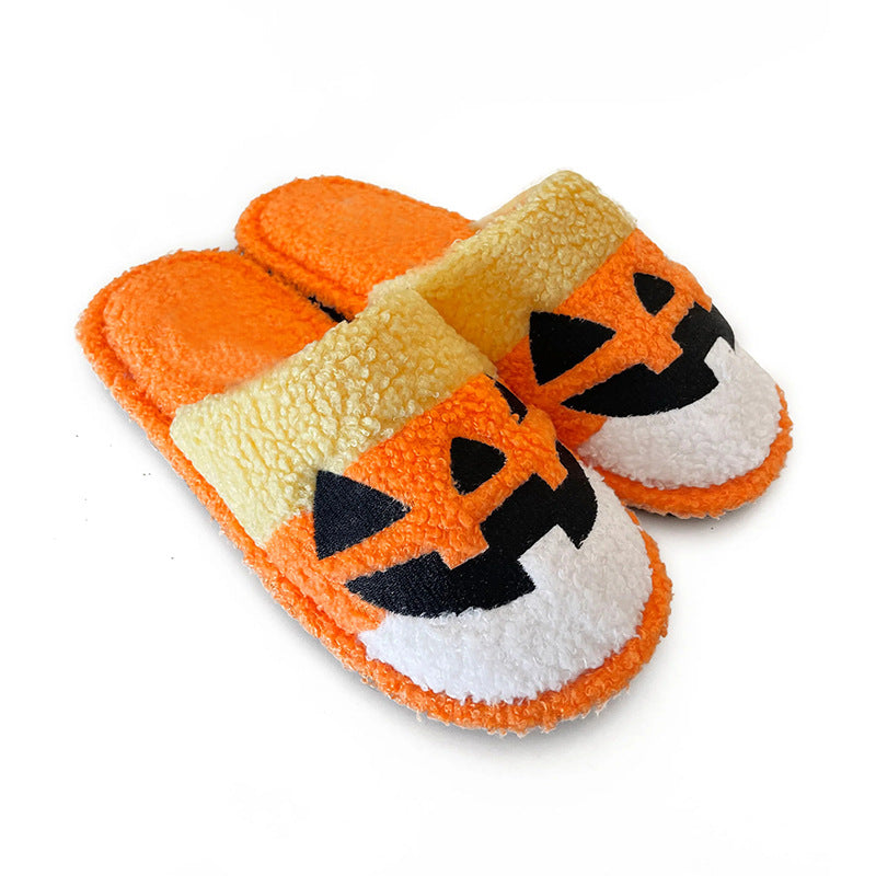 Candy Corn Jack O Lantern Slippers Halloween Corn Jack-o'-lantern Slippers