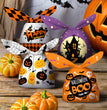 New Halloween Packaging Bag Rabbit Ears Pumpkin Candy Snack Bag Baking Biscuits Gift Bag 50 PCs