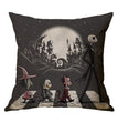 Linen Skull Halloween Pillow Cover
