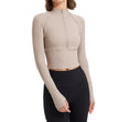 Nylon Quick-drying Slim Fit Half Zipper Yoga Clothes Women's Autumn