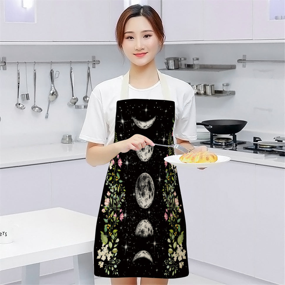 Halloween Skull Printed Cotton And Linen Apron