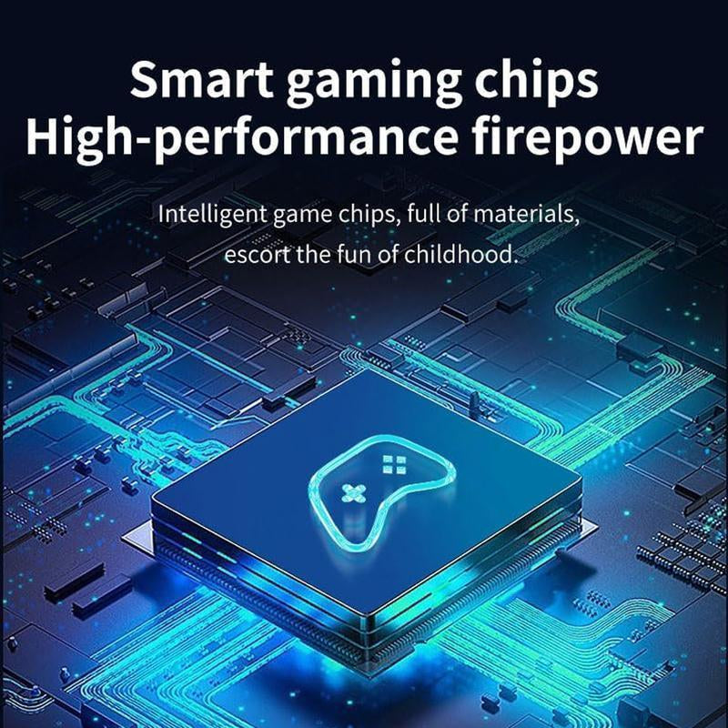 Mass Games Retro Game Console with 20000+ Built-In Games 19 Emulators 2 Wireless Controllers 4K Output & 64GB SD Card Perfect for Kids & Adults - Portable Gaming System Tiktokshopholidayhaul