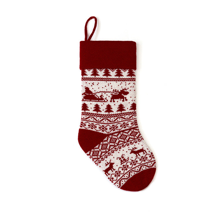 European And American Jacquard Yarn Gift Bag Christmas Decoration