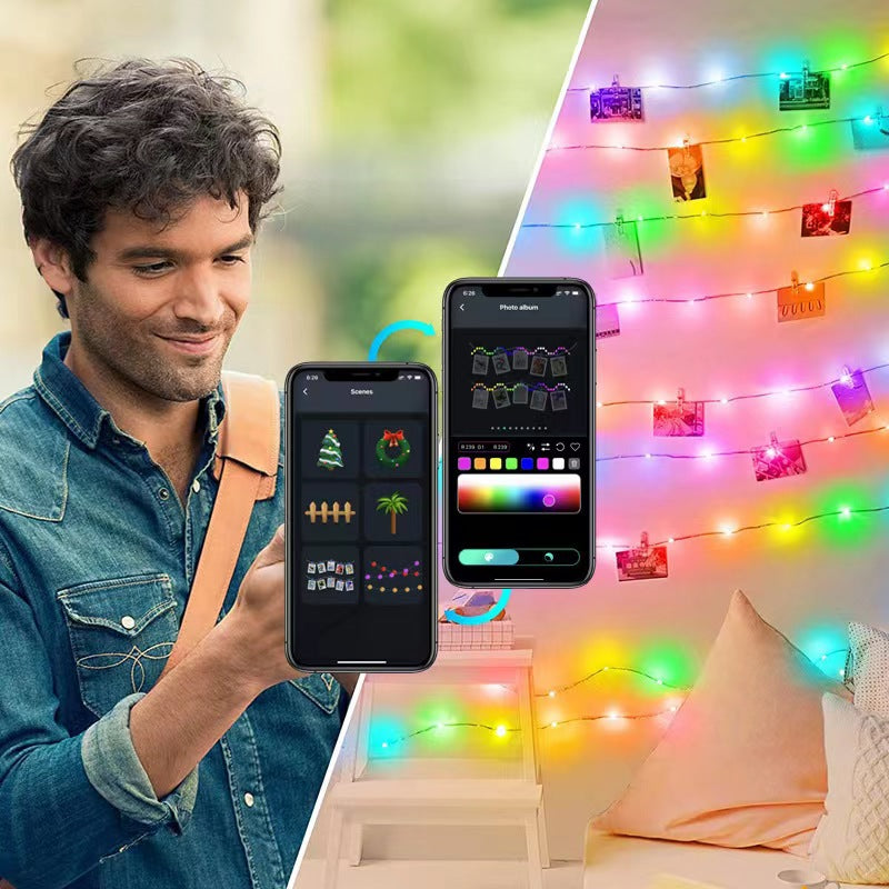 Outdoor Christmas Decoration Intelligent Point Control String Lights