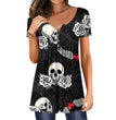 Halloween Spider Web Women's Loose Print Slim Top