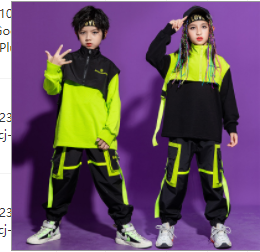 Children's Hip-hop Costumes Summer Functional Wind Short Sleeves