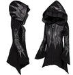 Halloween Cosplay Hoodie Women's Punk Black Long Hooded Printed Sweater