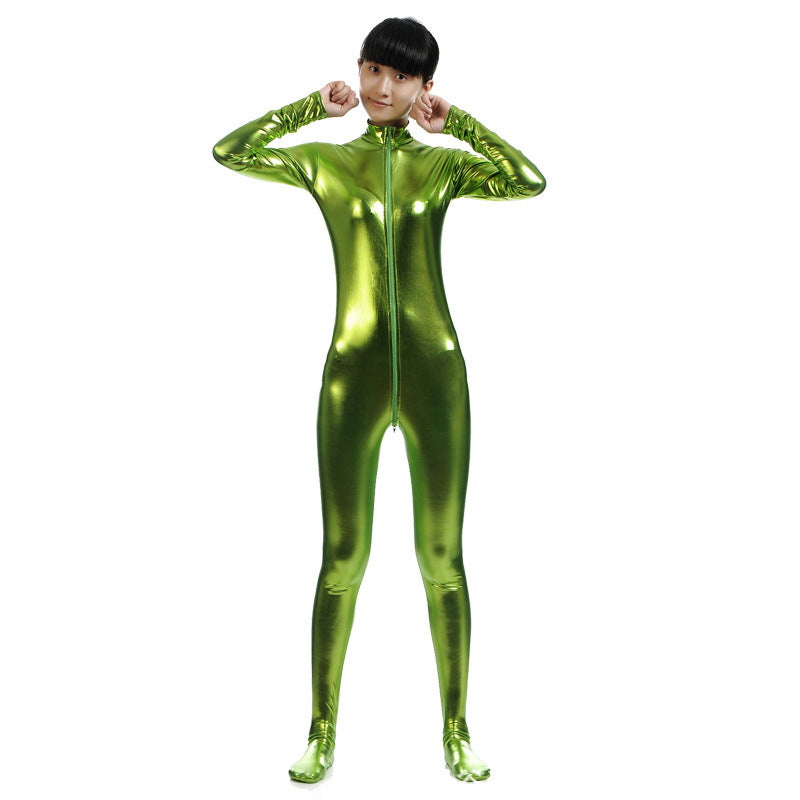 Front Zipper Headless Turtleneck Stage Costumes