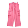 Hot Girl Loose Waist Straight Casual Pants For Women
