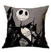 Linen Skull Halloween Pillow Cover