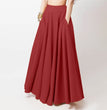 Plus Size Women's Solid Color Half-length Pleated Skirt