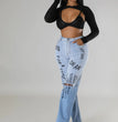 Women's Washed High Waist Jeans