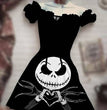 Halloween Skull 3D Digital Print Drawstring Dress