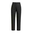 Women's High Waisted Draped Straight Leg Nine Minute Pants