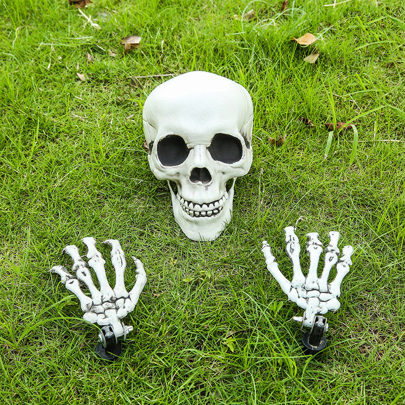 Halloween Simulation Human Plastic Skull Skeleton
