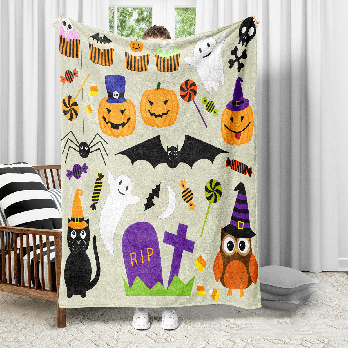 Halloween Christmas Party Party Party Decoration Flannel Blanket