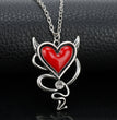 European And American Style Personalized Love Necklace Red Oil Drop Peach Heart Pendant Halloween COS Accessories In Stock Wholesale