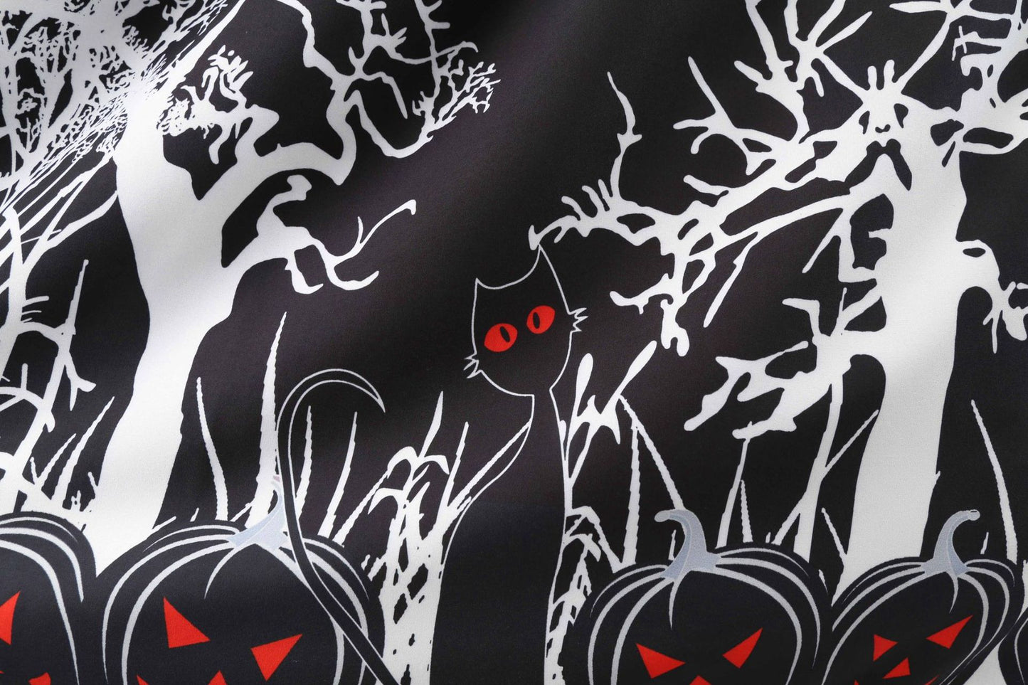 Halloween Retro Floral Print Swing Dress